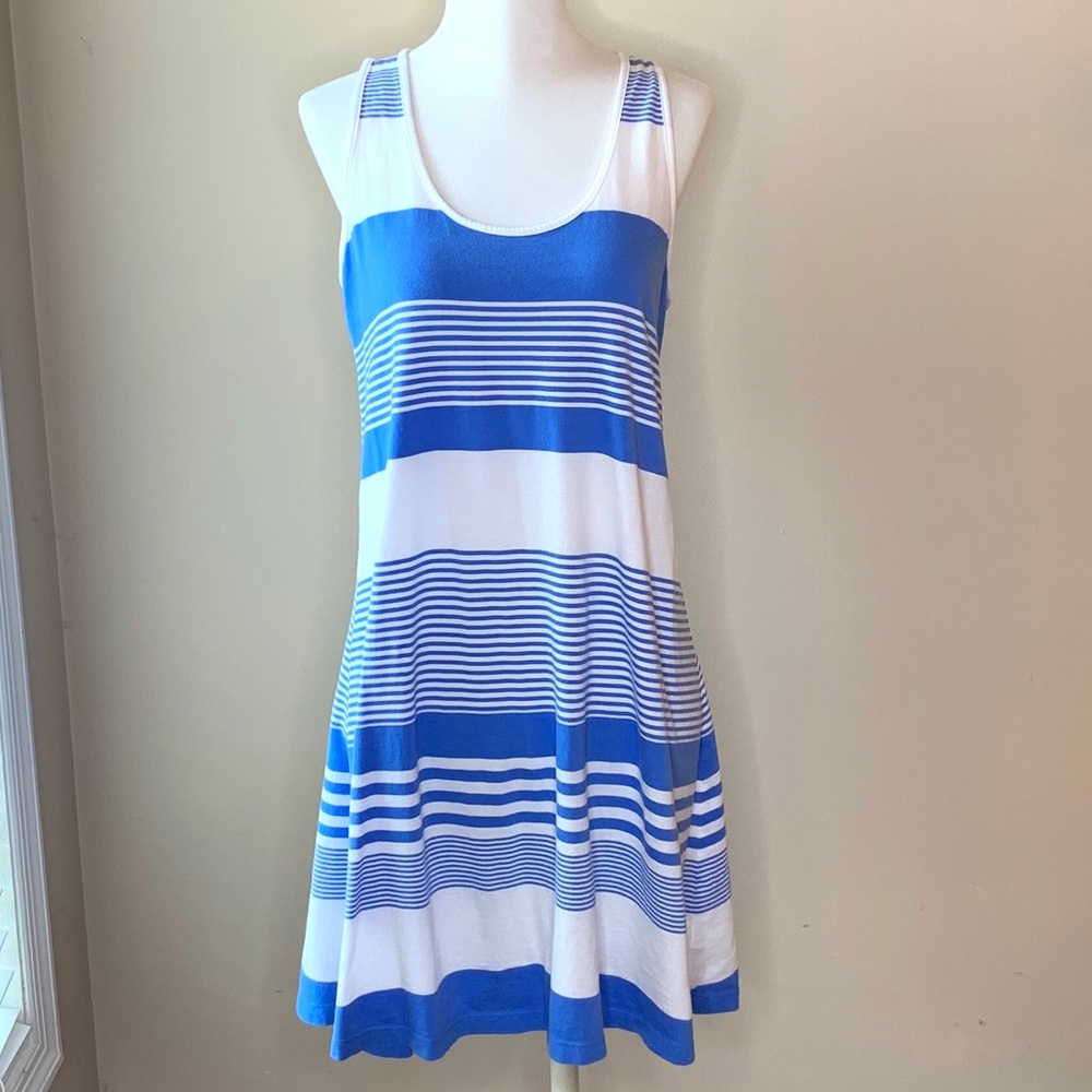 Lilly Pulitzer Blue and White Melle Trapez Dress